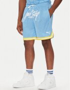Puma Спортни шорти Hoops Manchester City 631694 Светлосиньо Regular Fit