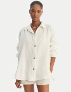 ROXY Риза Morning Time ERJWT03674 Екрю Relaxed Fit