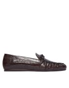 Stuart Weitzman Мокасини Britt Bow SM416 Тъмнокафяв