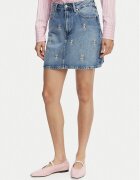 Tommy Hilfiger Дънкова пола TH Crest Embroidery WW0WW50623 Regular Fit