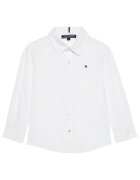 Tommy Hilfiger Риза Solid Poplin KB0KB06965 M Бял Slim Fit