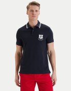 Tommy Hilfiger Тениска с яка и копчета Badge MW0MW43061 Regular Fit