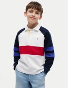 Tommy Hilfiger Тениска с яка и копчета Colourblock KB0KB10584 Regular Fit