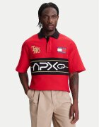 Tommy Hilfiger Тениска с яка и копчета F1 Movie Race Day MW0MW41393 Relaxed Fit