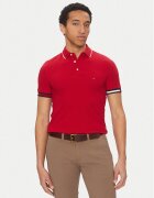 Tommy Hilfiger Тениска с яка и копчета Flag Cuff MW0MW38458 Светлосиньо Slim Fit