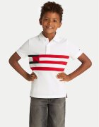 Tommy Hilfiger Тениска с яка и копчета KB0KB09528 D Бял Regular Fit