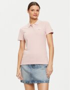 Tommy Hilfiger Тениска с яка и копчета WW0WW43930 Светлосиньо Slim Fit