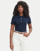 Tommy Hilfiger Тениска с яка и копчета WW0WW49252 Slim Fit