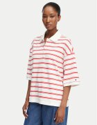 Tommy Hilfiger Тениска с яка и копчета WW0WW50026 Oversize