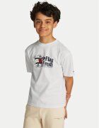 Tommy Hilfiger Тишърт Flag Fun KB0KB09354 S Бял Regular Fit