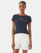 Tommy Hilfiger Тишърт Logo Graphic Ringer WW0WW49245 Slim Fit