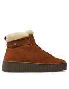 Tommy Hilfiger Зимни обувки Faux Fur Nubuck Low Lace-Up FW0FW08172