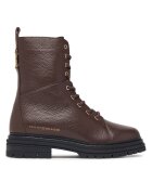 Tommy Hilfiger Зимни обувки Th Emboss Grain Leather Boot FW0FW09553