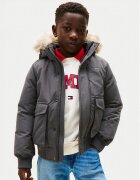 Tommy Hilfiger Зимно яке Hooded Fake Fur Bomber KB0KB09887 Regular Fit