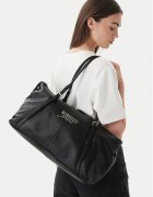 Tommy Jeans Дамска чанта Pebble Grain Metal Logo Tote Bag AW0AW18472