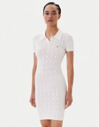 Tommy Jeans Плетена рокля Pointelle DW0DW20874 Екрю Slim Fit