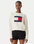 Tommy Jeans Пуловер Intarsia Flag Badge DW0DW22317 Regular Fit