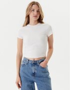 Tommy Jeans Тишърт Script DW0DW20910 Екрю Slim Fit