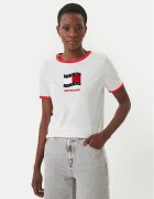 Tommy Jeans Тишърт Wavy Flag Contrast Ringer DW0DW22306 Regular Fit