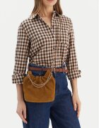 Tory Burch Дамска чанта Fleming Suede Mini Hobo Bag 166066