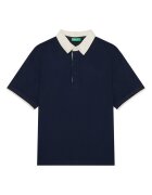 United Colors of Benetton Тениска с яка и копчета 3MI5C301U Relaxed Fit