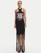 Versace Jeans Couture Ежедневна рокля Logo Fringes 78HAOE01 CJ02E Regular Fit