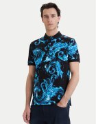 Versace Jeans Couture Тениска с яка и копчета 80GAG6S0 JS549 Regular Fit