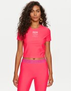 Versace Jeans Couture Тишърт 76HAH602 Розов Slim Fit