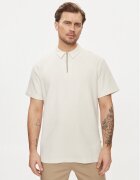 Wrangler Тениска с яка и копчета Rugby 112350413 Екрю Relaxed Fit