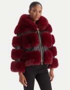 Yes London Кожено палто 031 Бордо Regular Fit