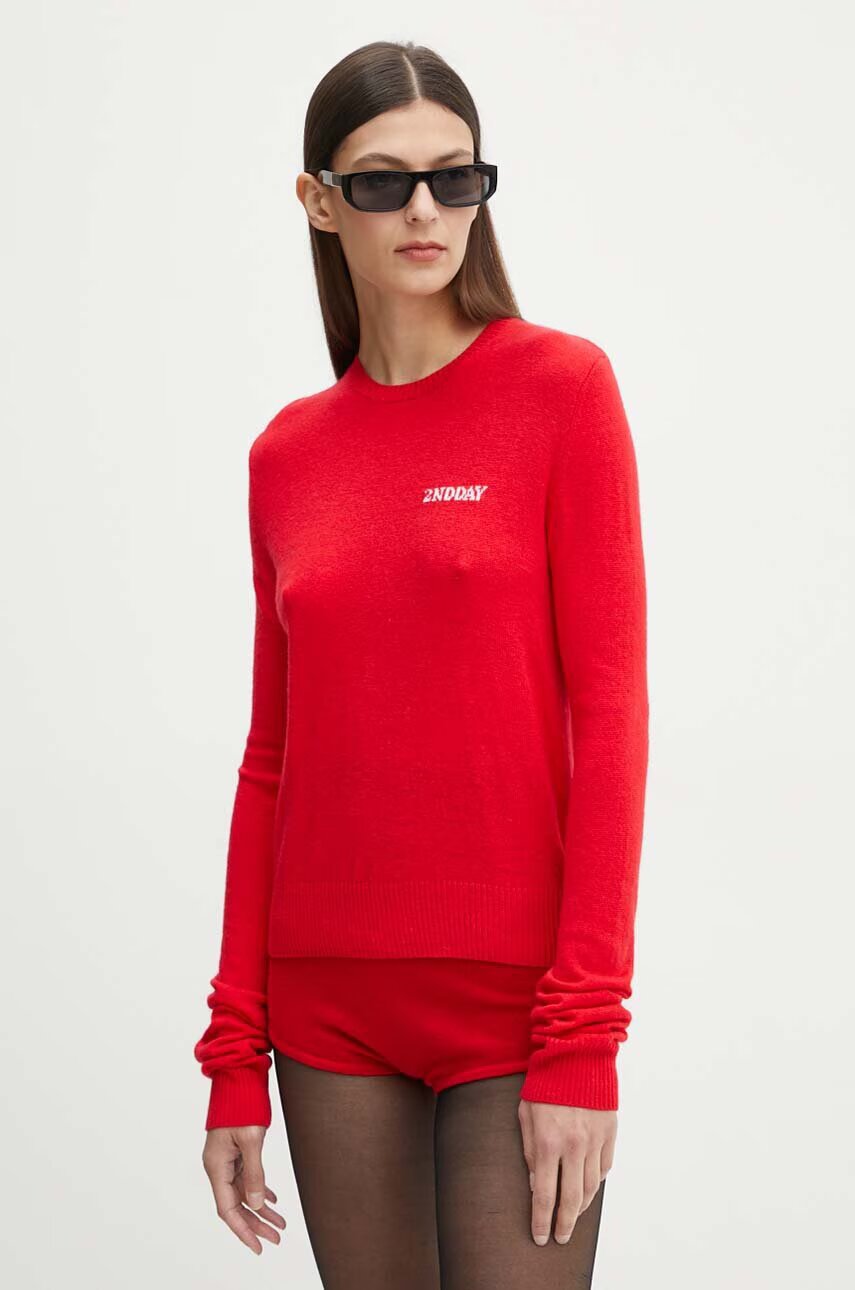 2NDDAY Пуловер с вълна 2ND Lance TT - Soft Wool Blen