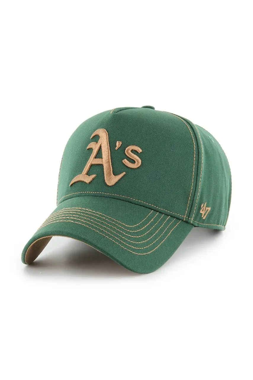 47 Brand Памучна шапка с козирка MLB Athletics Contrast Stitch