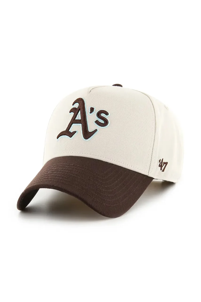 47 Brand Памучна шапка с козирка MLB Athletics Sure Shot