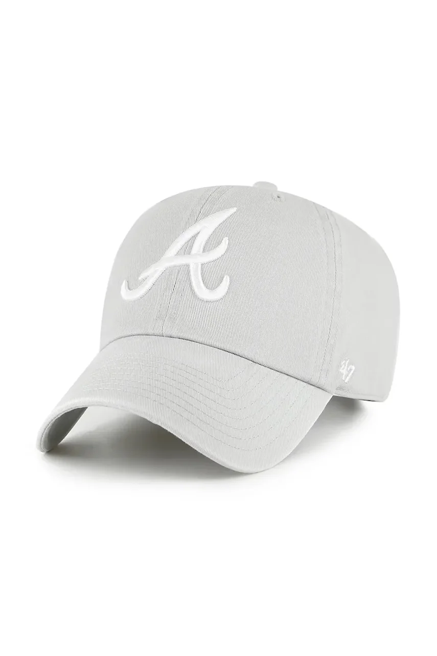 47 Brand Памучна шапка с козирка MLB Atlanta Braves
