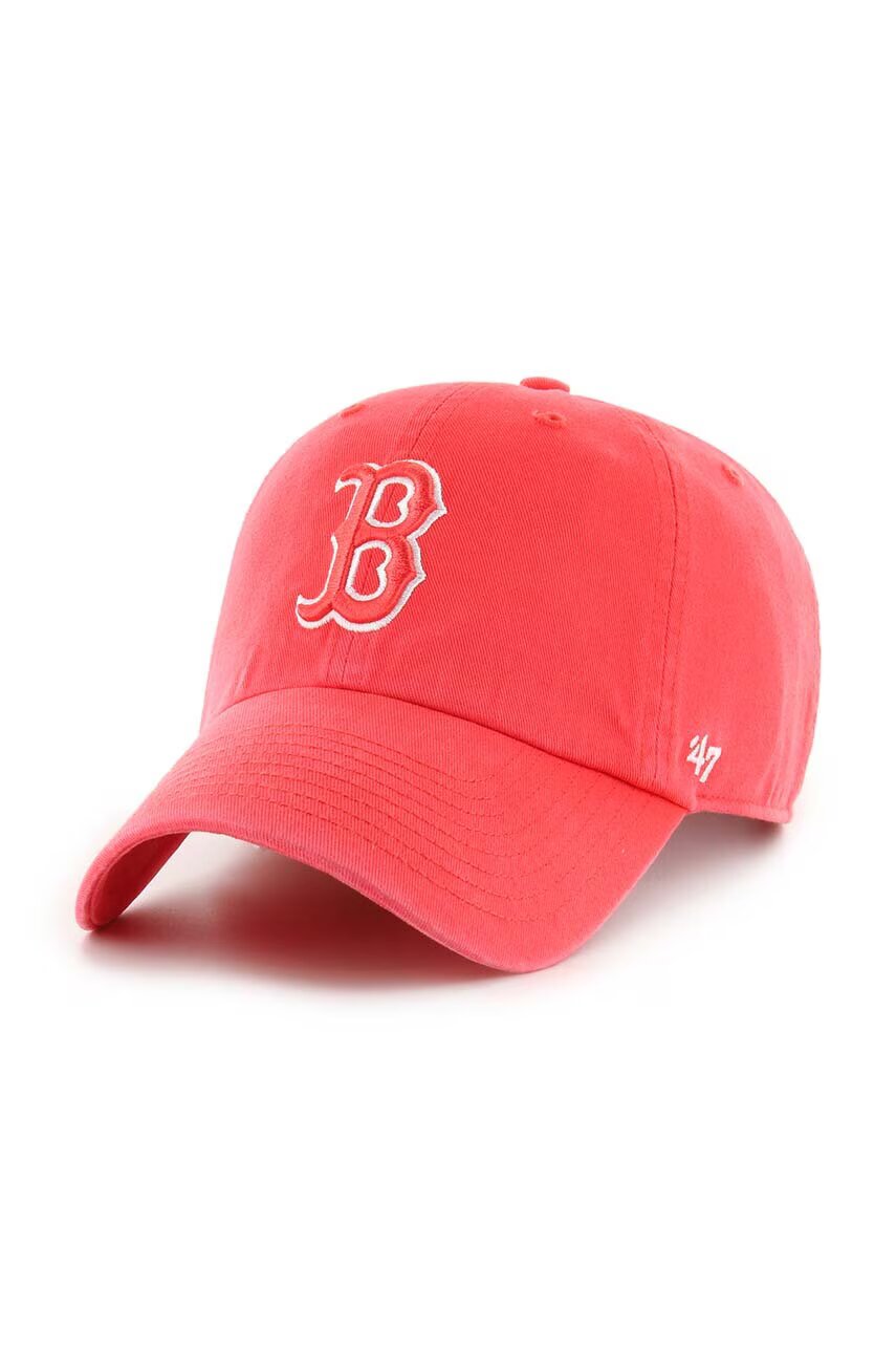 47 Brand Памучна шапка с козирка MLB Boston Red Sox