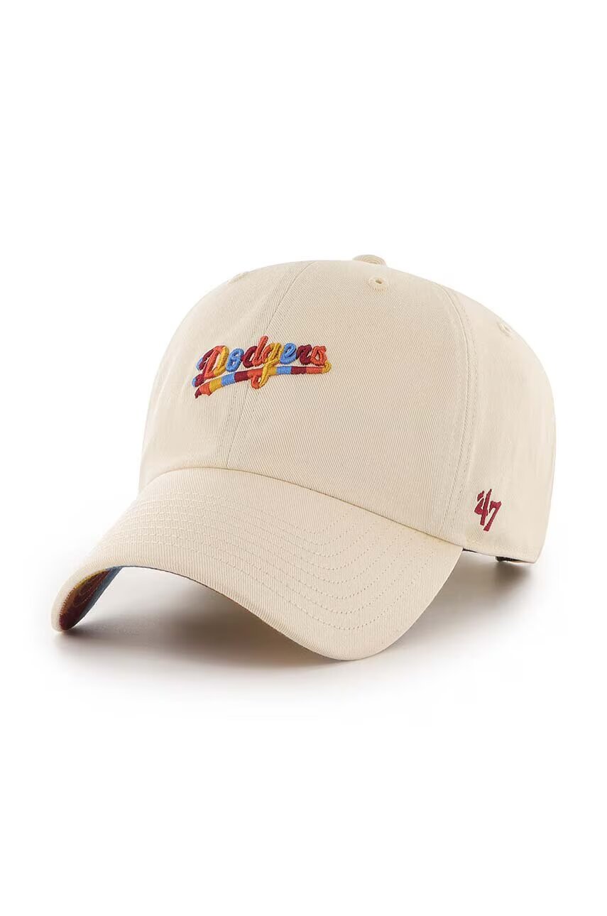 47 Brand Памучна шапка с козирка MLB Los Angeles Dodgers