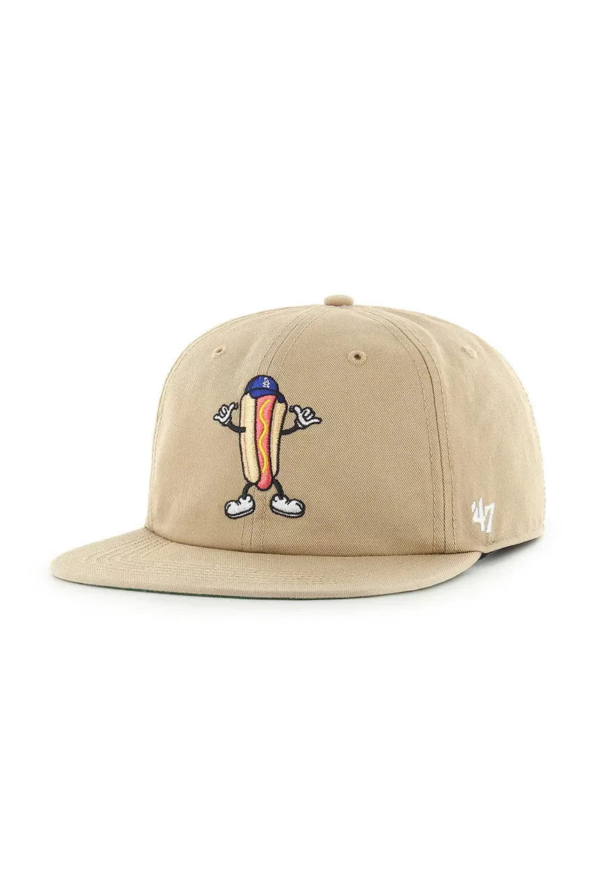 47 Brand Памучна шапка с козирка MLB Los Angeles Dodgers