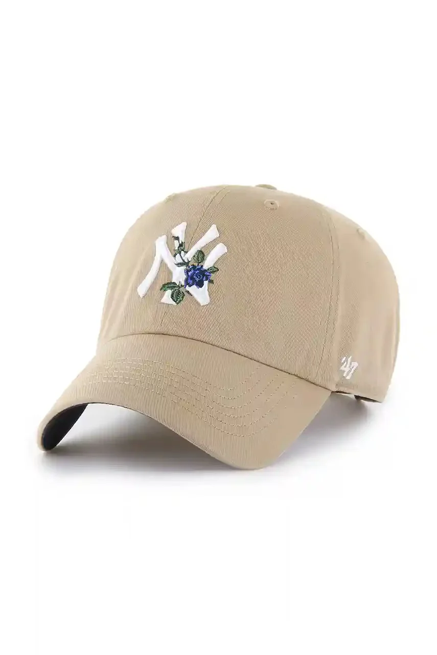 47 Brand Памучна шапка с козирка MLB New York Yankees