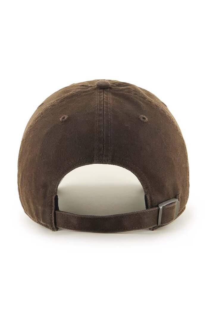 47 Brand Памучна шапка с козирка MLB New York Yankees в кафяво с апликация B-BSRNR17GWS-BW