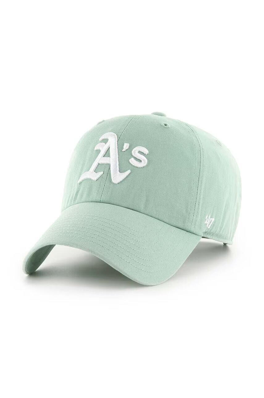 47 Brand Памучна шапка с козирка MLB Oakland Athletics