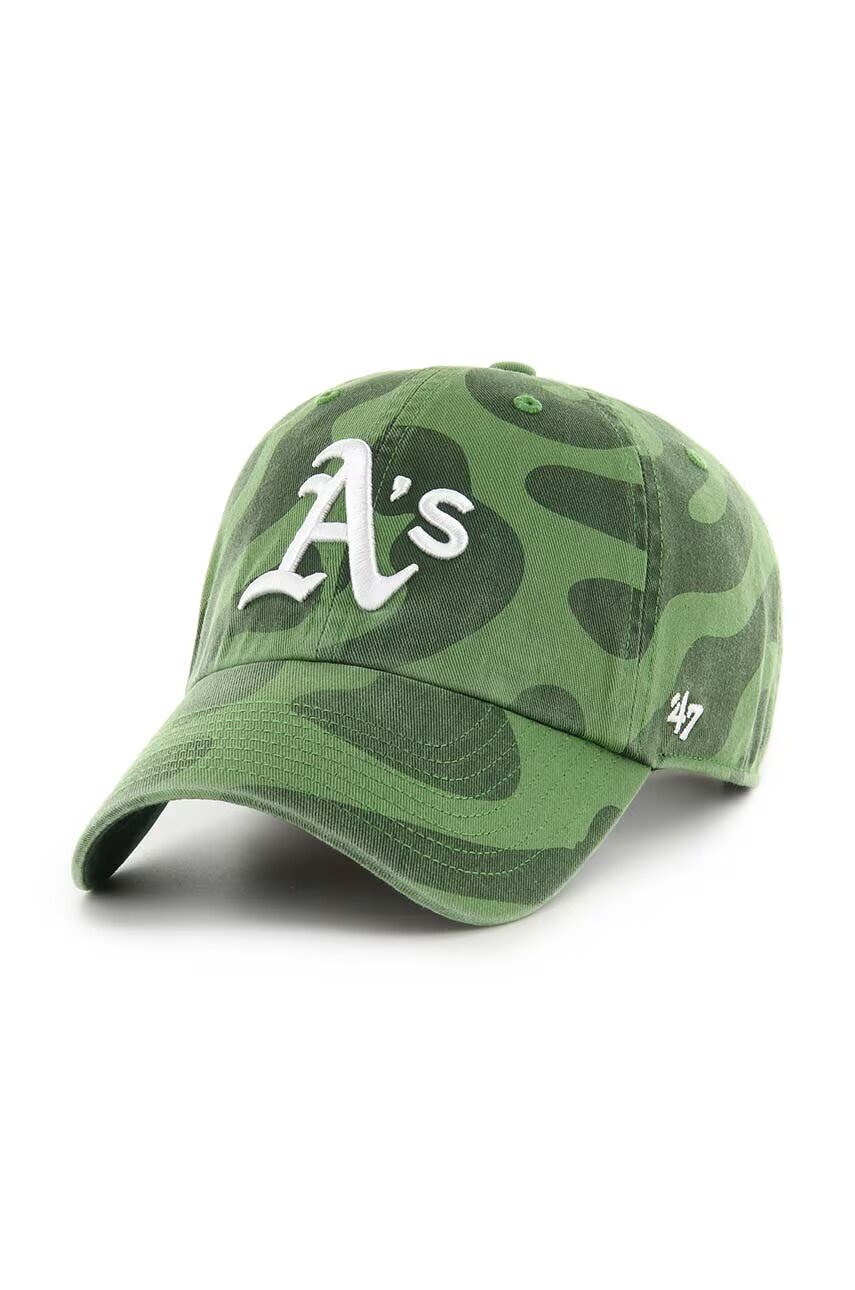 47 Brand Памучна шапка с козирка MLB Oakland Athletics