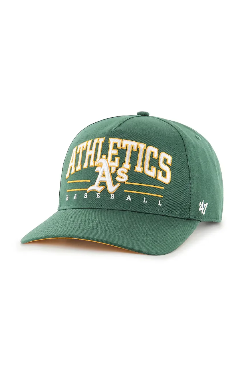 47 Brand Памучна шапка с козирка MLB Oakland Athletics