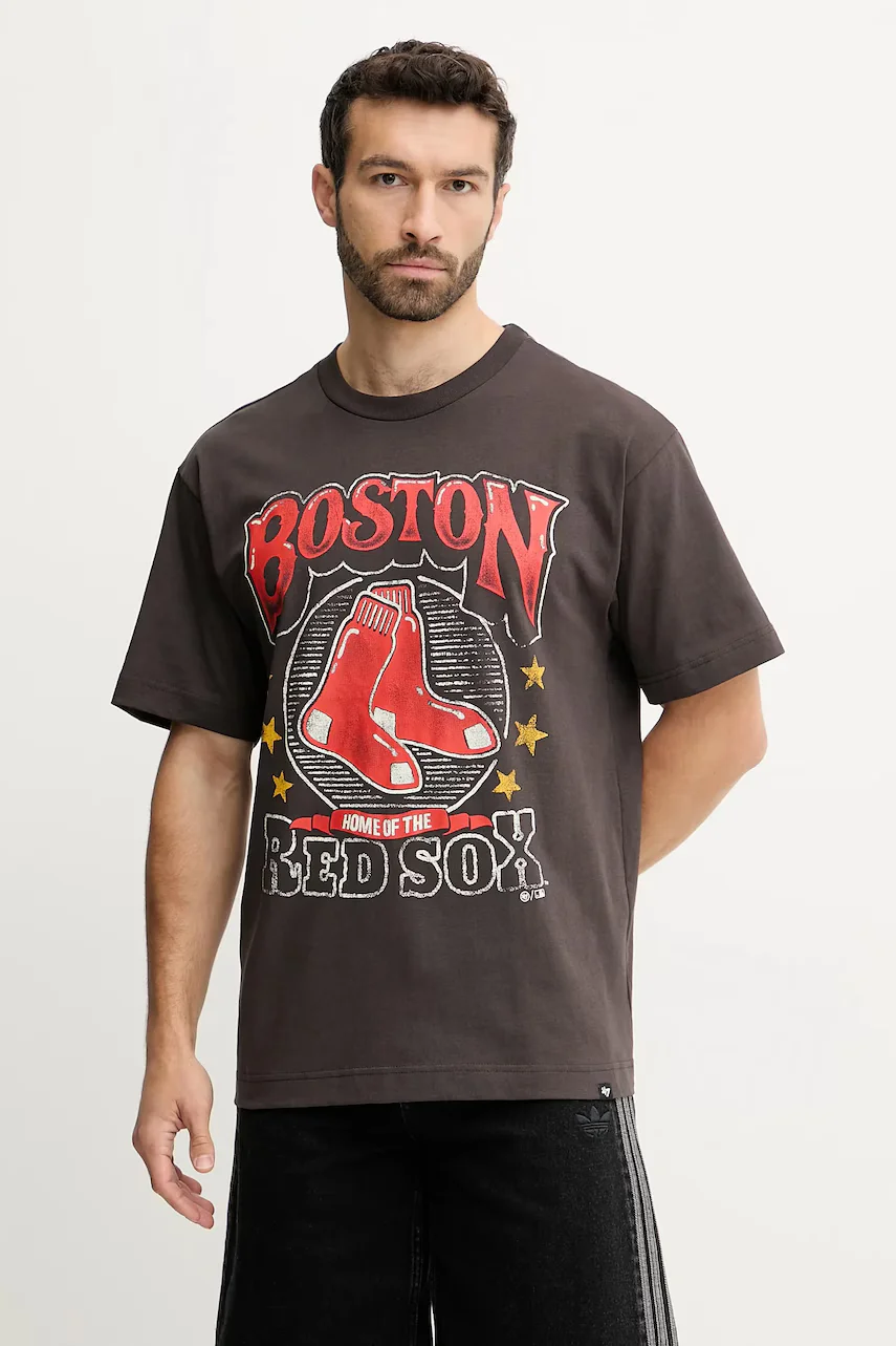47 Brand Памучна тениска MLB Boston Red Sox
