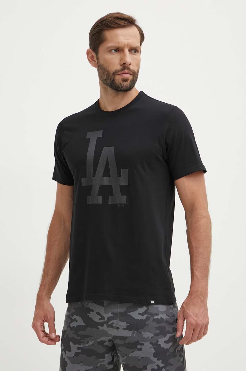 47 Brand Памучна тениска MLB Los Angeles Dodgers
