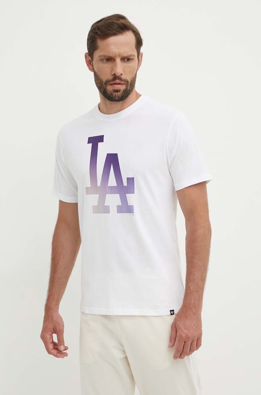 47 Brand Памучна тениска MLB Los Angeles Dodgers