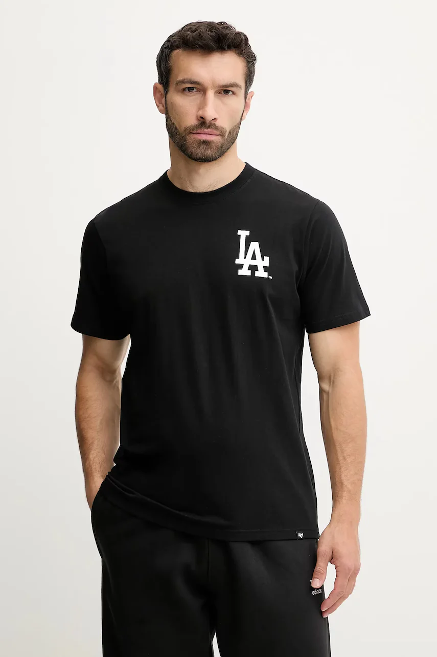 47 Brand Памучна тениска MLB Los Angeles Dodgers