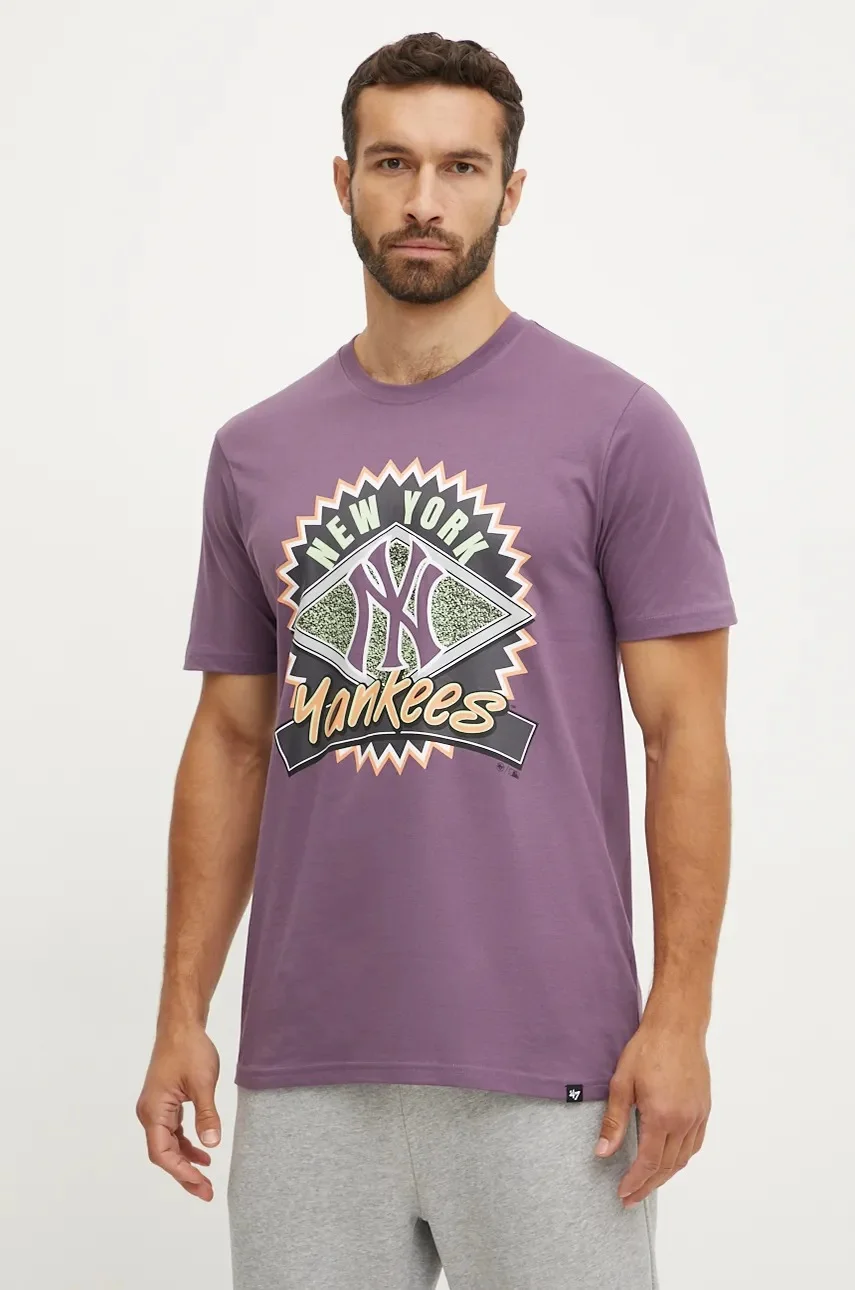 47 Brand Памучна тениска MLB New York Yankees