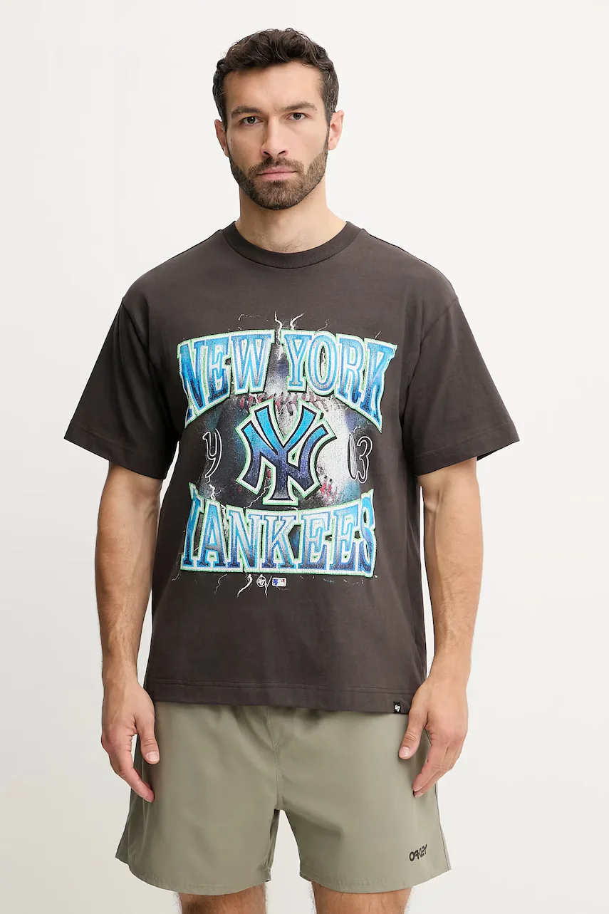 47 Brand Памучна тениска MLB New York Yankees
