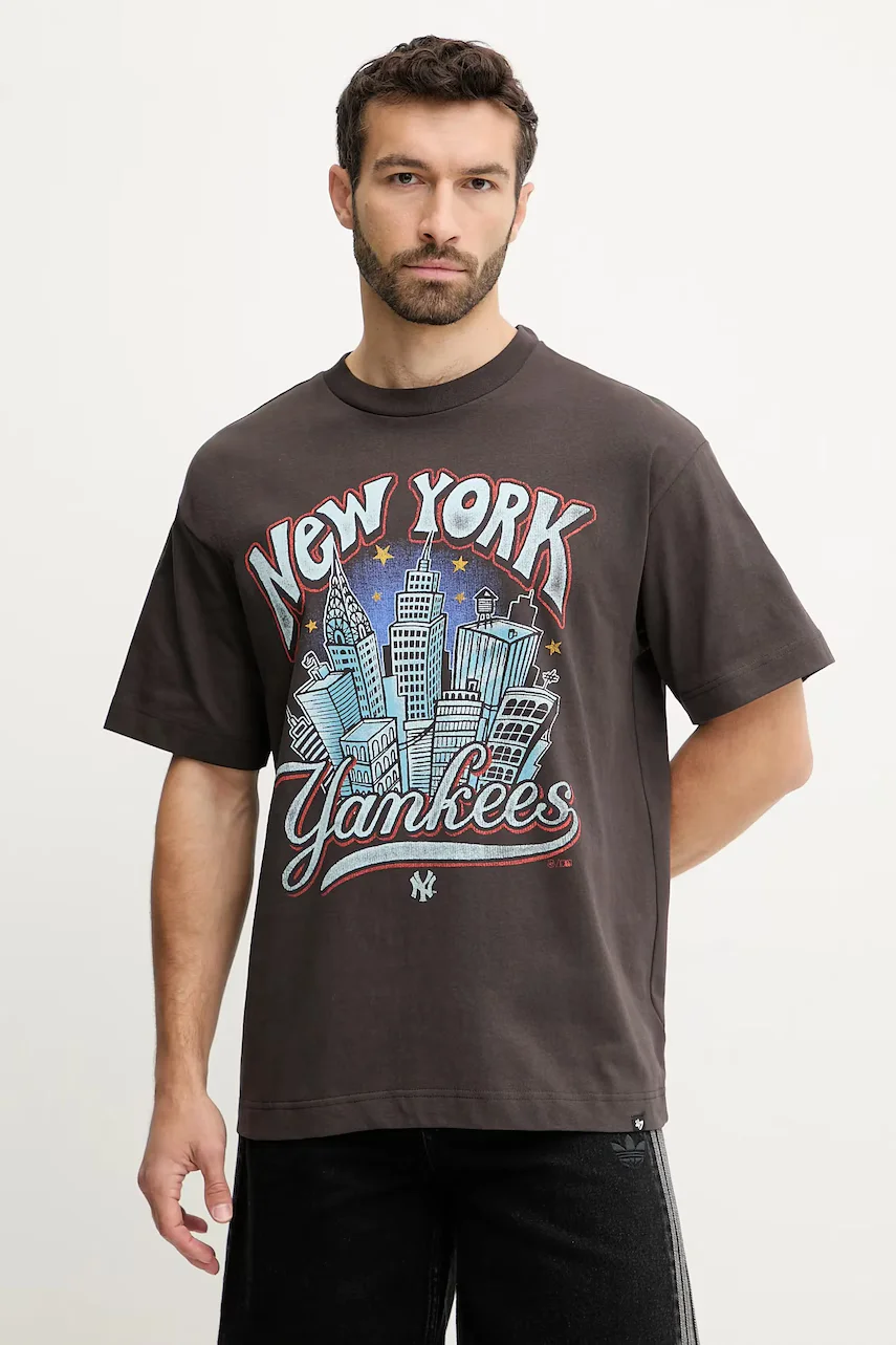 47 Brand Памучна тениска MLB New York Yankees