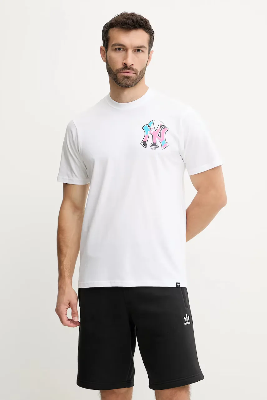 47 Brand Памучна тениска MLB New York Yankees